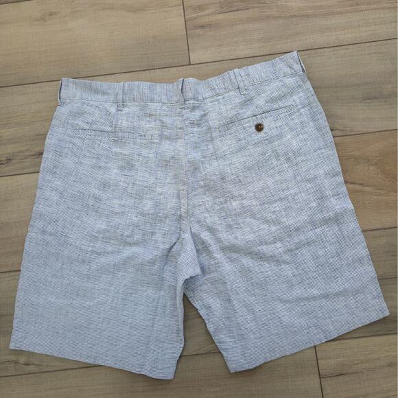 J.Crew 9" Linen Short Navy/White Bermuda Short Men Sz 36 - Picture 5 of 8